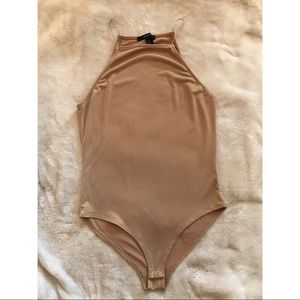High neck nude bodysuit